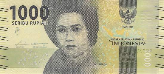 Indonesien 1000 Rupiah 2016 p154a